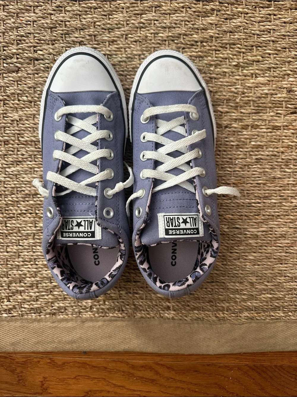 Converse All Star Low Top Sneakers - Lavender with White Accents